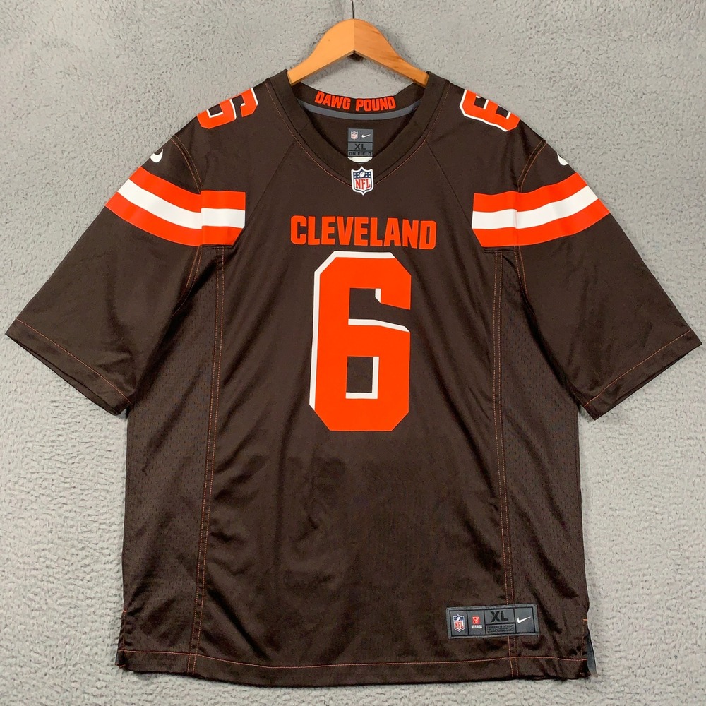 Nike Cleveland Browns Baker Mayfield Game Jersey Mens XL Brown Sportswear Mesh